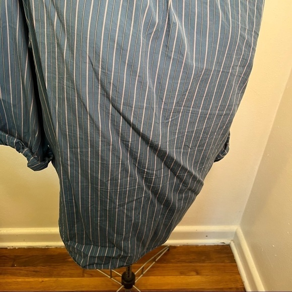 Nautica Vintage Button Down Shirt Blue Stripes - Picture 10 of 11